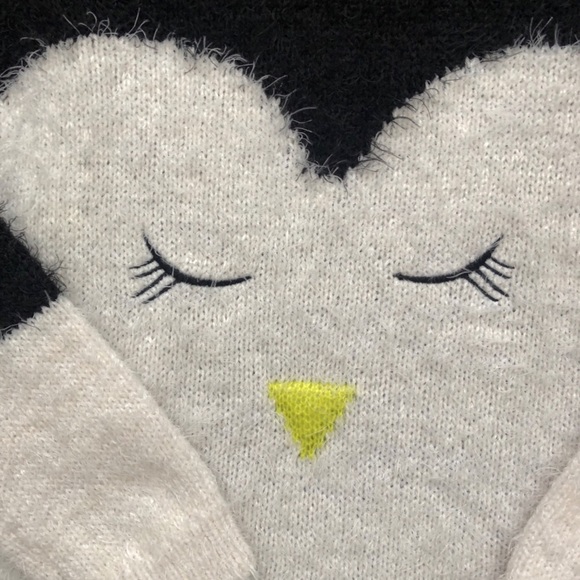 Cat & Jack Girls Penguin Sweater (NWT) - Picture 3 of 5